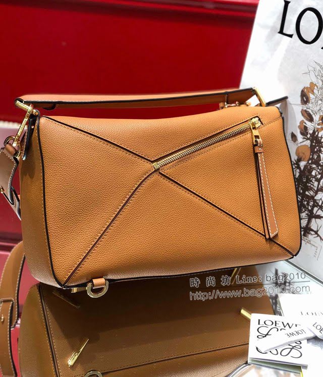 LOEWE經典爆款包包 羅意威中號Puzzle拼接手提斜挎包 10171  tcl1299